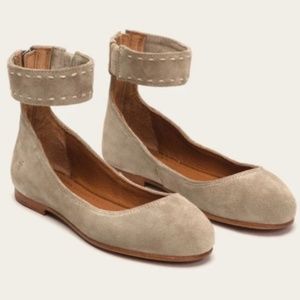 Frye Carson Ankle Ballet Suede Flats